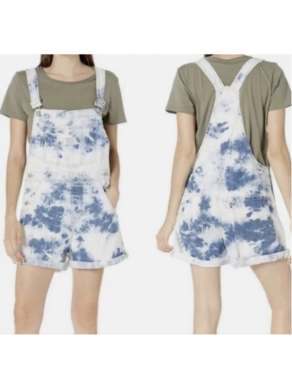 Vintage Levi’s Two Horse 90’s Retro Shortalls Indigo Earthy Overdye Lg Overalls